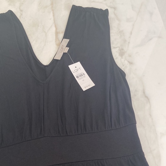 LOFT MAXI DRESS WOMEN SIZE M BLACK SLEEVELESS NEW - Picture 4 of 10